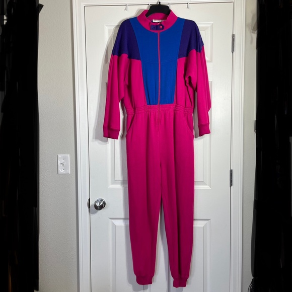 Vintage Pants - Vintage 90s One Piece Jumpsuit Sweat Suit Large
